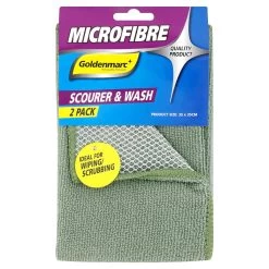 Goldenmarc Microfibre Scourer & Wash 2 Pack -Household Cleaning Supplies goldenmarc dish coloth goldenmarc microfibre scourer wash 2 pack 31344978460761