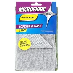 Goldenmarc Microfibre Scourer & Wash 2 Pack -Household Cleaning Supplies goldenmarc dish coloth goldenmarc microfibre scourer wash 2 pack 31344979509337