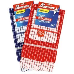 Goldenmarc Terry Dish Cloth 2 Pack + 1 Pack Swab -Household Cleaning Supplies goldenmarc dish coloth goldenmarc terry dish cloth 2 pack 1 pack swab 31338840031321