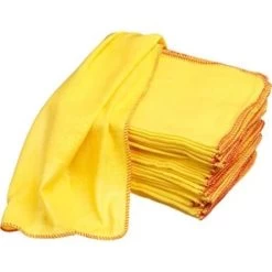 Kitchen Essentials Yellow Dusters 80% Cotton Cleaning Cloths 33x45cm 12pk -Household Cleaning Supplies kitchen essentials dish cloths kitchen essentials yellow dusters 80 cotton cleaning cloths 50x40cm 12pk 32052178714713