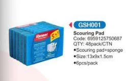 Kleaner Dish Cleaning Sponge 6Pcs GSH001 -Household Cleaning Supplies kleaner brush kleaner dish cleaning sponge 6pcs gsh001 32160403914841