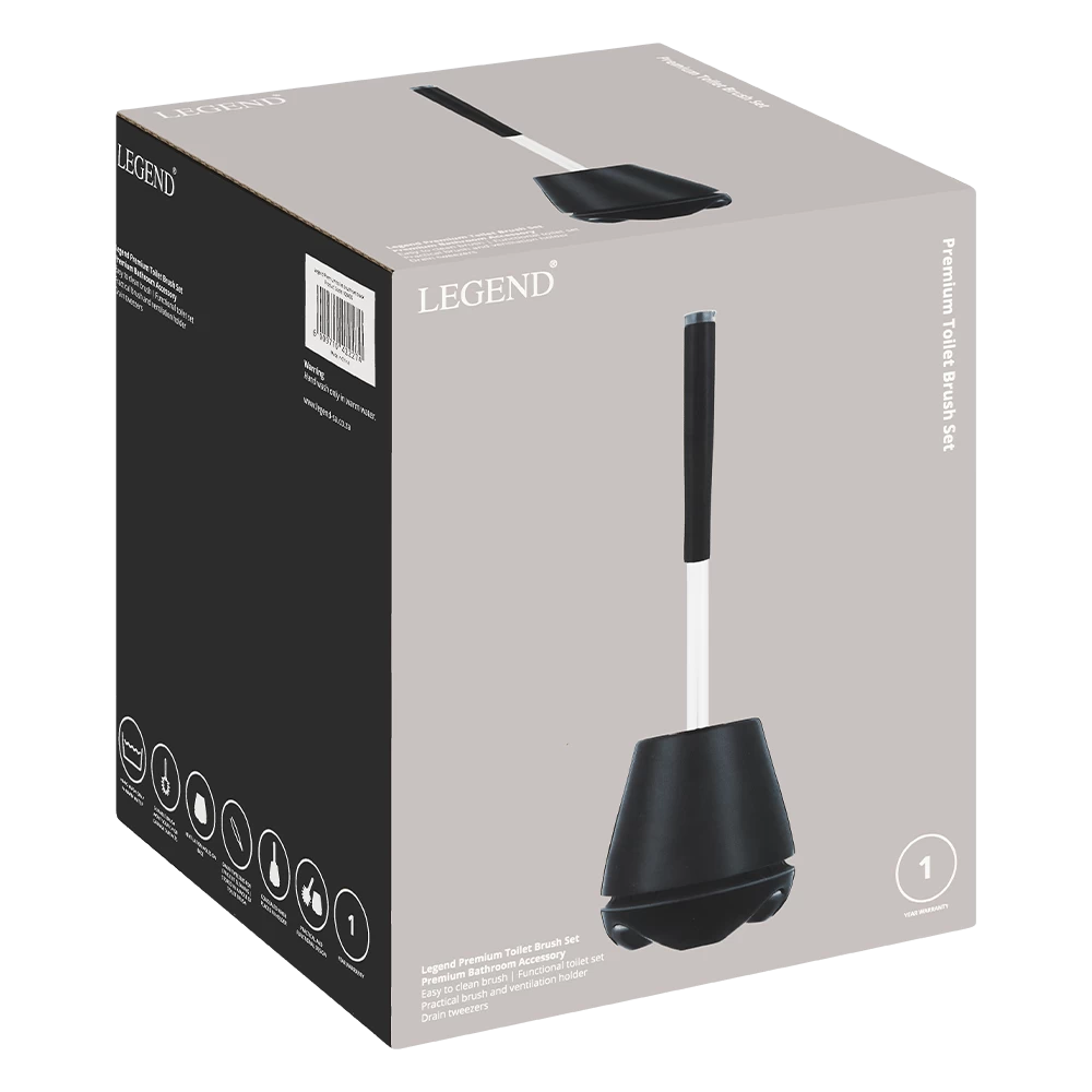 Legend Premium Toilet Brush Set Black 4 Legend Premium Toilet Brush Set Black - Image 2