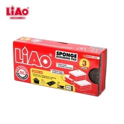 LiAo Safe Grip Sponge Scourer Pack Of 3 -Household Cleaning Supplies liao cleaning liao safe grip sponge scourer pack of 3 28003358212185
