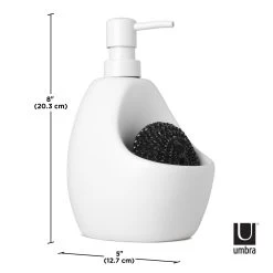 Umbra Joey Pump And Scrubby Combo White UMB330750660 -Household Cleaning Supplies umbra dish cloths umbra joey pump and scrubby combo white umb330750660 31511169466457